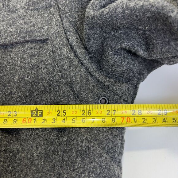 Members Only Wool Bomber‎ Jacket Men’s 46 (XL) Gray Purple Black Leather Patches - Picture 12 of 15